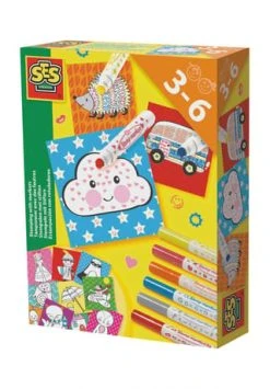 SES CREATIVE® Stempeln Mit Stiften Bunt