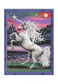 Ravensburger Malen Nach Zahlen Mal-Set "Magisches Einhorn", Glitzer-Effekt MEHRFARBIG