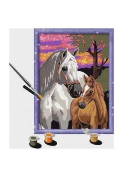 Ravensburger Malen Nach Zahlen "Pferde Im Sonnenuntergang", Glitzer-Effekt Mehrfarbig -Spielzeug für Kinder Verkäufe unnamed file 1189
