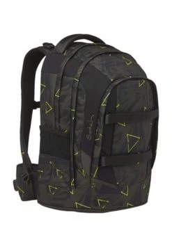 Satch Schulrucksack "pack Geo Storm", Erweisbares Volumen, Für Kinder Schwarz/ Grün