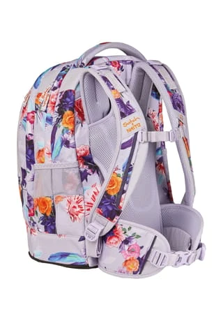 Satch Schulrucksack "pack Endless Bloom", Florales Dessin Weiß/ Violett/ Orange 7 Satch Schulrucksack "pack Endless Bloom", Florales Dessin Weiß/ Violett/ Orange – Bild 5