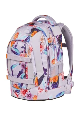 Satch Schulrucksack "pack Endless Bloom", Florales Dessin Weiß/ Violett/ Orange 11 Satch Schulrucksack "pack Endless Bloom", Florales Dessin Weiß/ Violett/ Orange – Bild 9