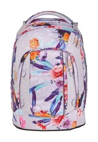Satch Schulrucksack "pack Endless Bloom", Florales Dessin Weiß/ Violett/ Orange 12 Satch Schulrucksack "pack Endless Bloom", Florales Dessin Weiß/ Violett/ Orange – Bild 10