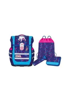 McNeill® Ergo Complete Schulranzen-Set 4tlg. Blau/ Horse