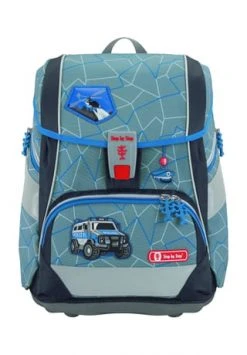 Step By Step® Schulranzen-Set 2in1Plus "Police Truck", 6-tlg Hellblau