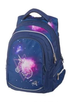 SCHNEIDERS Schulrucksack Walker "Out Of Space", Einhornmotiv DARK BLUE