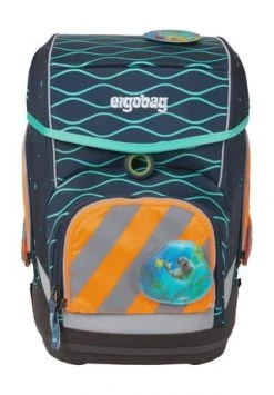 Ergobag Reflektor Sicherheitssets, 3-teiles Rucksack Zubehör, Für Kinder Orange/ Silber