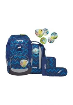 Ergobag Schulranzen Set, 40 Cm, 6-teilig Blau/ Hellblau