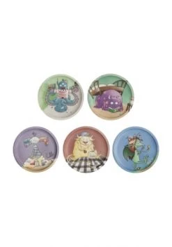 Ergobag Klettie-Set "Monsterfreunde", 7 Cm, 5-teiliges Rucksack Zubehör, Für Kinder Mehrfarbig