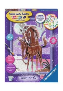 Ravensburger Malen Nach Zahlen, Pferdegeflüster Braun/ Lila/ Rosa/ Silber